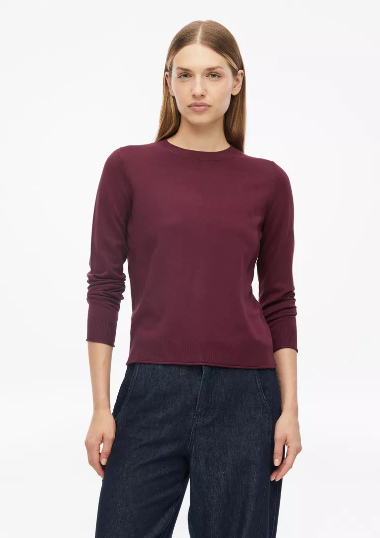 ΠΛΕΚΤΗ ΜΠΛΟΥΖΑ S’OLIVER: Slim Fit 2181351 gunaikeia lepti plekti blouza s'oliver se steni grammi mpornto xroma