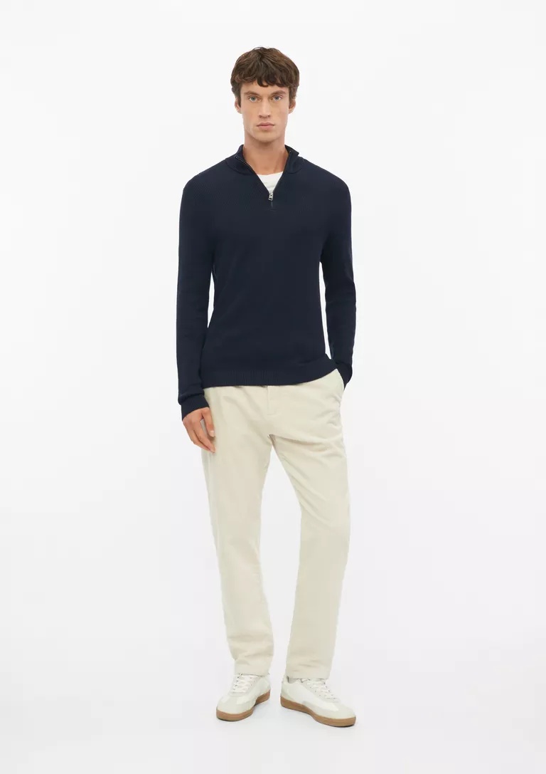 CORDUROY TROUSER S’OLIVER 2182817.9303 ecru andriko kotle panteloni s'oliver se aneti grammi