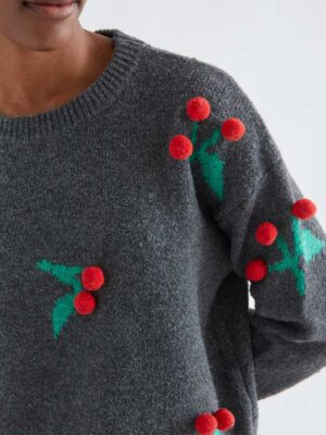64C/10476 plekti mplousa me pompoms se sxedio kerasia compania fantastica