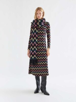 64C/11156 skein print midi dress compania fantastica se steni grammi