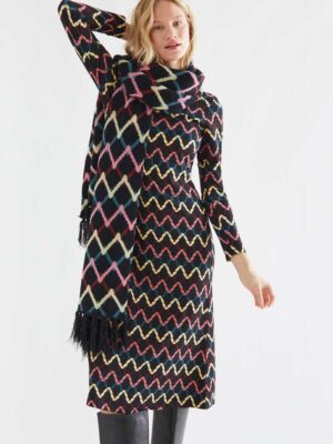 64C/11156 skein print midi dress compania fantastica se steni grammi